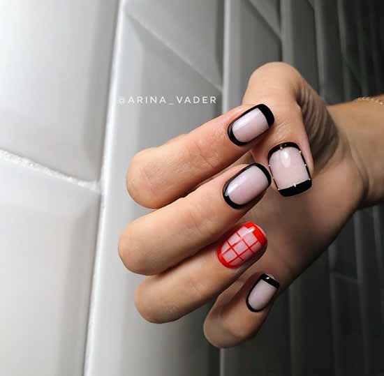 Black everyday nail design: 100 stylish new products in the photo