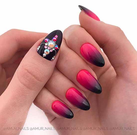 Black everyday nail design: 100 stylish new products in the photo