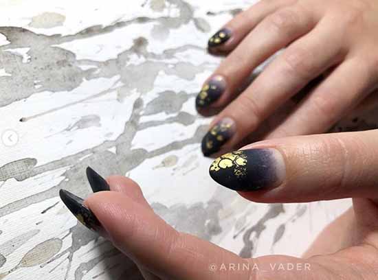 Black everyday nail design: 100 stylish new products in the photo