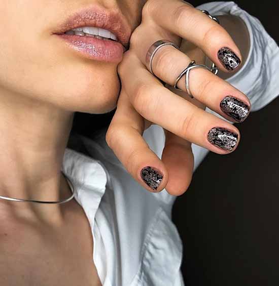 Black everyday nail design: 100 stylish new products in the photo