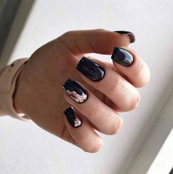 Black everyday nail design: 100 stylish new products in the photo