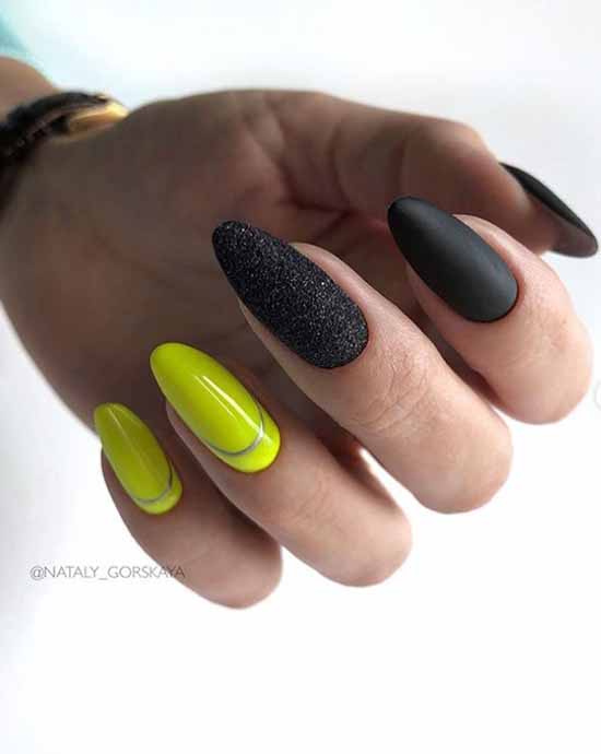 Black everyday nail design: 100 stylish new products in the photo