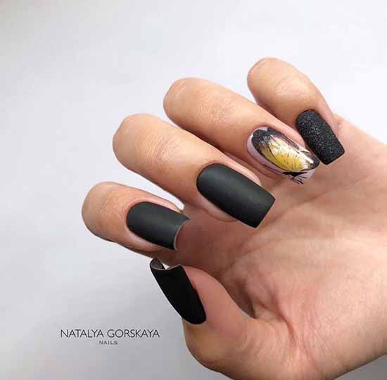 Black everyday nail design: 100 stylish new products in the photo