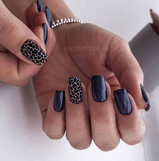 Black everyday nail design: 100 stylish new products in the photo