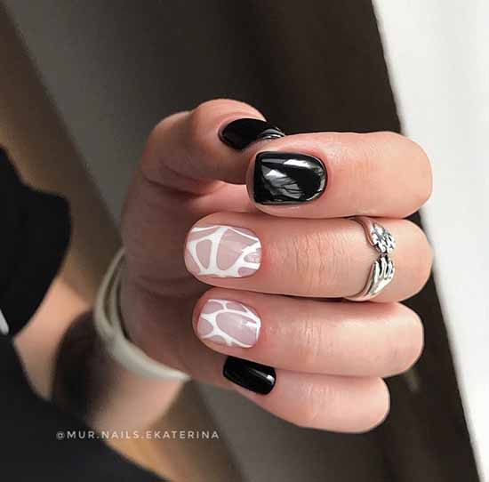 Black everyday nail design: 100 stylish new products in the photo