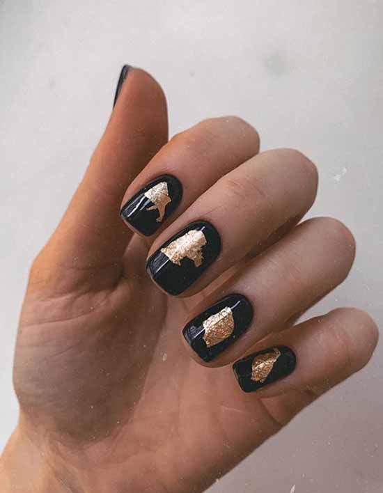 Black everyday nail design: 100 stylish new products in the photo