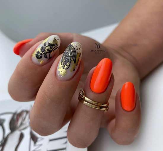 Nail design with stickers