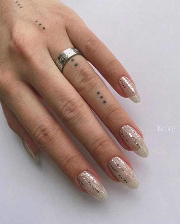 Glitter nail design