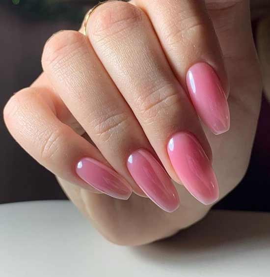 Stylish manicure on ballerina nails