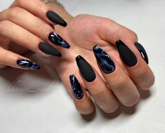 On matte nails, a glossy jacket