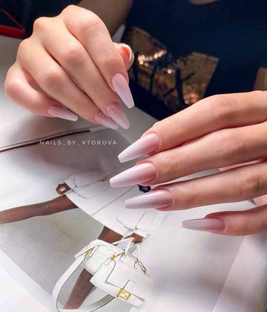 Ballerina / pointe shoes manicure ideas: new, design 2021