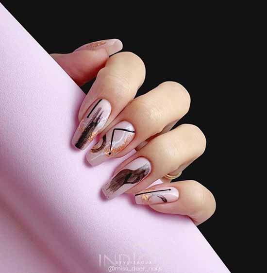 Ballerina / pointe shoes manicure ideas: new, design 2021