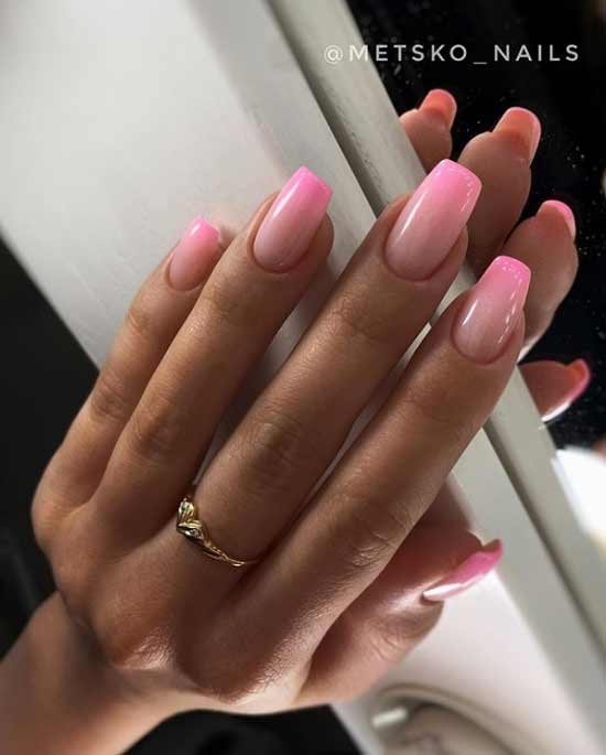 Pink and white ombre