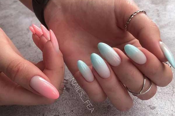 Beautiful ombre manicure photo