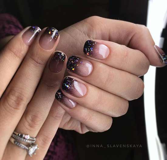 Ombre black with sequins