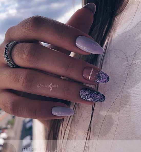 Manicure with sparkles on the tips of nails: photos, new items