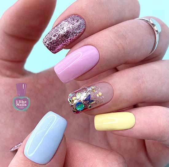 Manicure with sparkles on the tips of nails: photos, new items