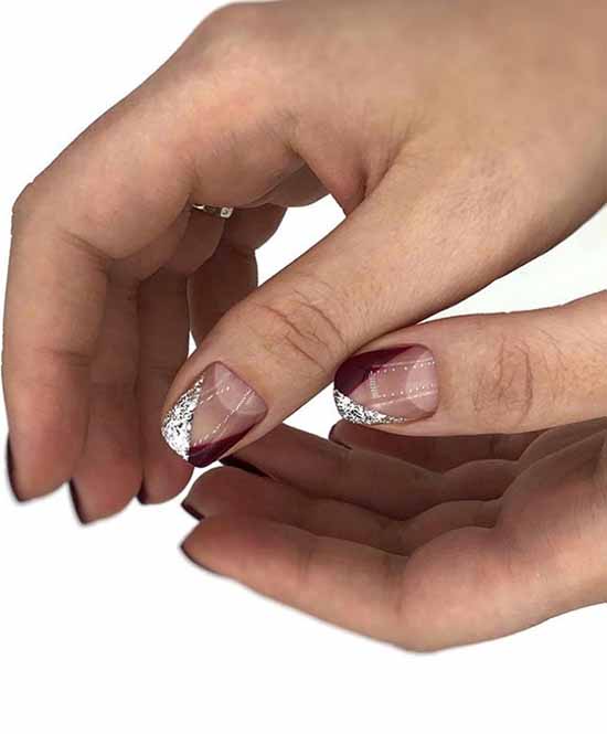 Manicure with sparkles on the tips of nails: photos, new items