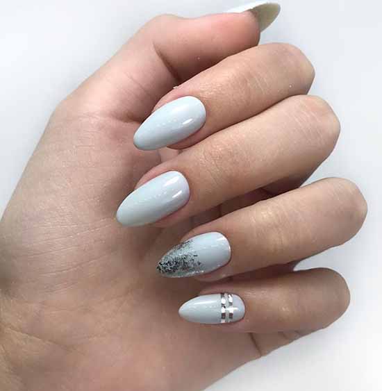 Manucure avec des paillettes sur le bout des ongles : photos, nouveautés