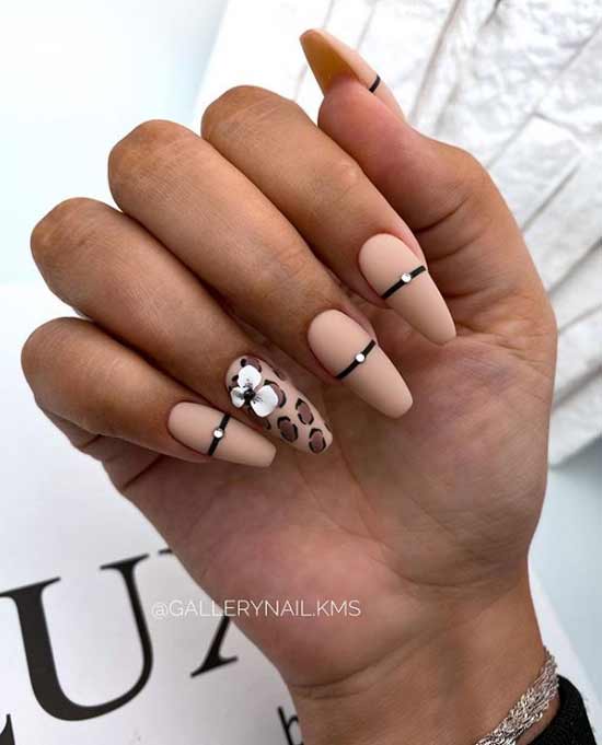 Nude design with rhinestones