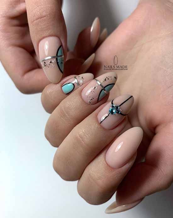 Nail design with rhinestones 2021: photos, exquisite novelties