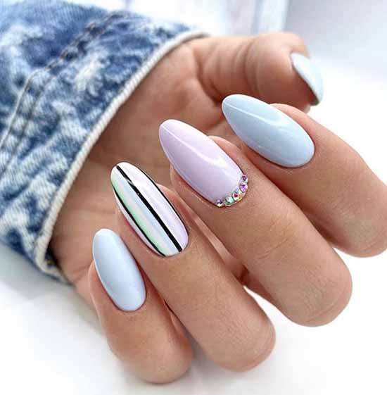 Conception d'ongles avec strass 2021: photos, nouveautés exquises