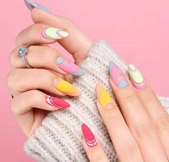 Bright jacket 2021: photo-novelties of bright nail design