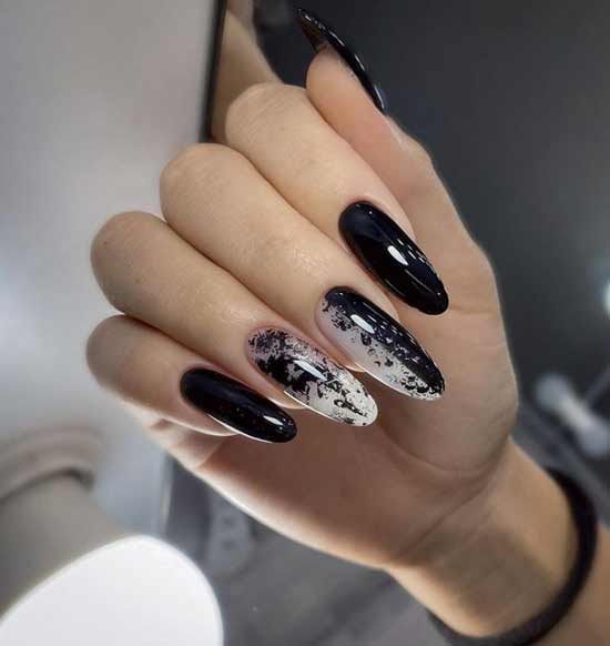 Black for long nails