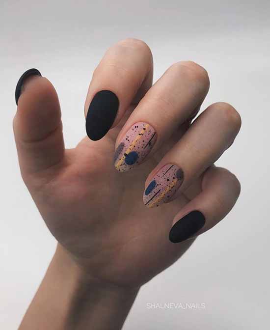 Black manicure for long nails: photo, new beautiful design