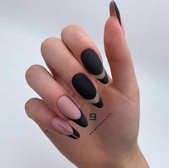 Black jacket on long nails