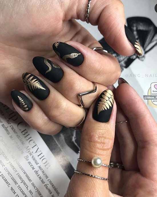 Black manicure for long nails: photo, new beautiful design