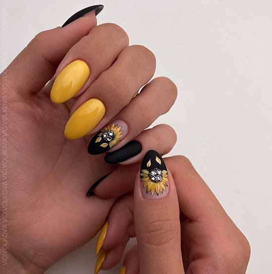 Black manicure for long nails: photo, new beautiful design