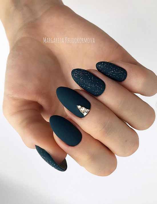 Black manicure for long nails: photo, new beautiful design