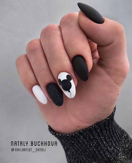 Black manicure for long nails: photo, new beautiful design