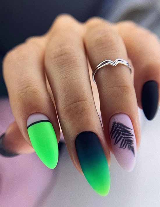 Black manicure for long nails: photo, new beautiful design