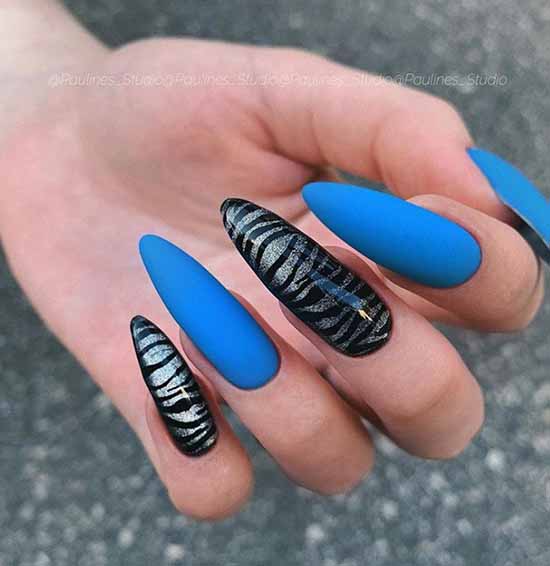 Black manicure for long nails: photo, new beautiful design