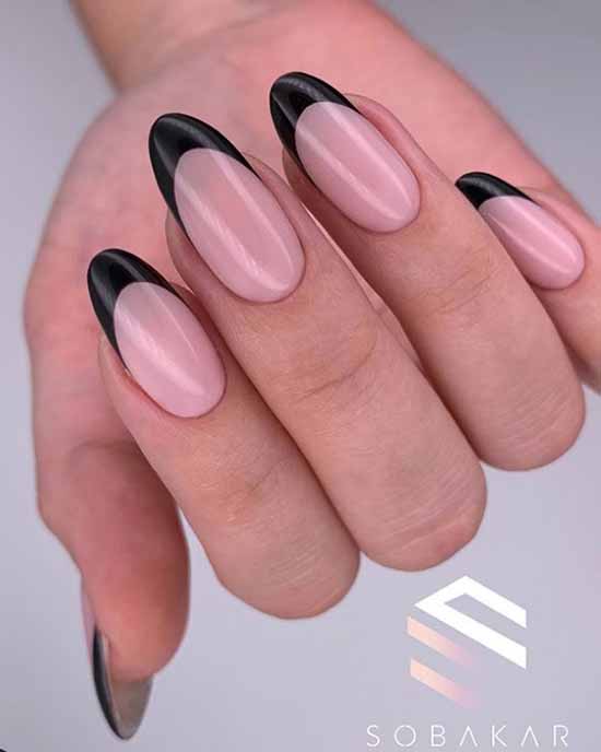 Black manicure for long nails: photo, new beautiful design