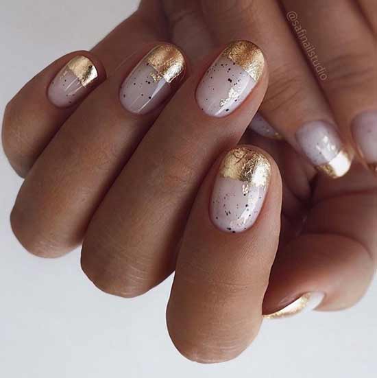 Beautiful nail designs with foil