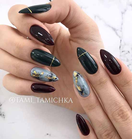 Foil nail design: photo, fashionable manicure novelties