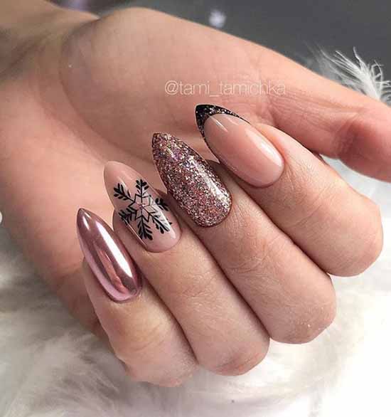 Foil nail design: photo, fashionable manicure novelties