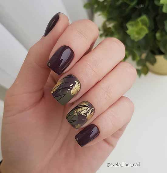 Foil nail design: photo, fashionable manicure novelties