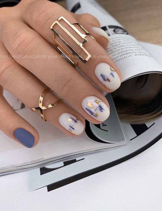 Foil nail design: photo, fashionable manicure novelties