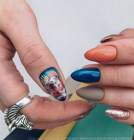 Foil nail design: photo, fashionable manicure novelties