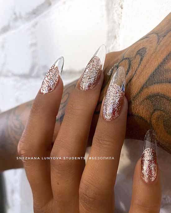 Foil nail design: photo, fashionable manicure novelties