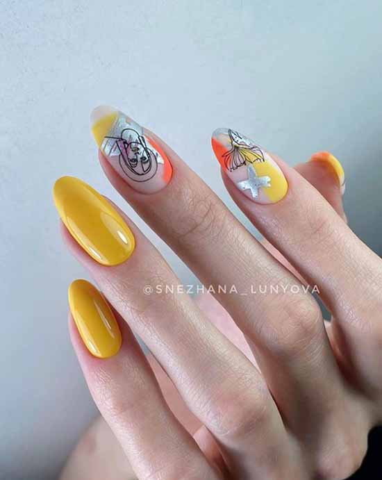 Foil nail design: photo, fashionable manicure novelties