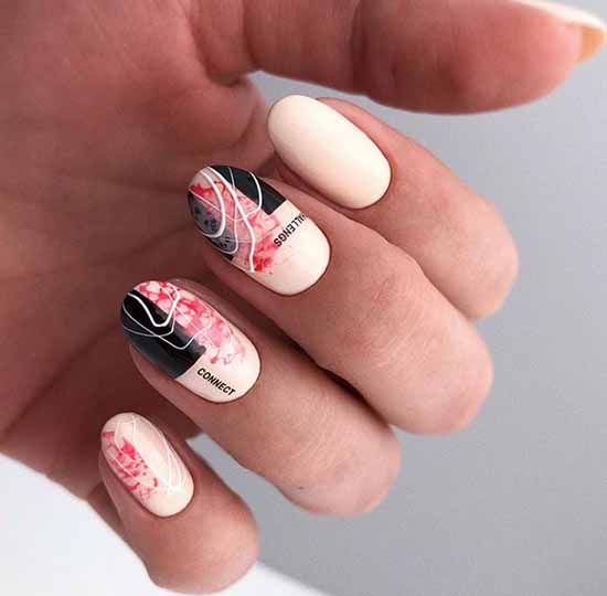 Spider web design on nails