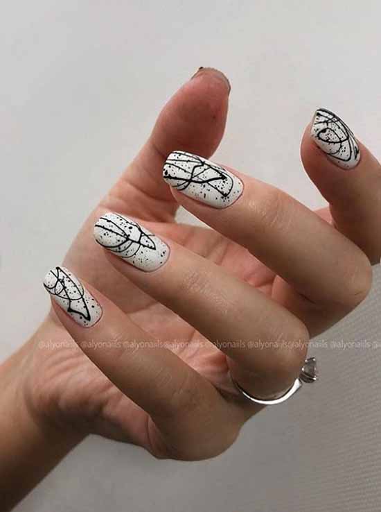 Spider web on nails: design, 100 photos of a beautiful manicure