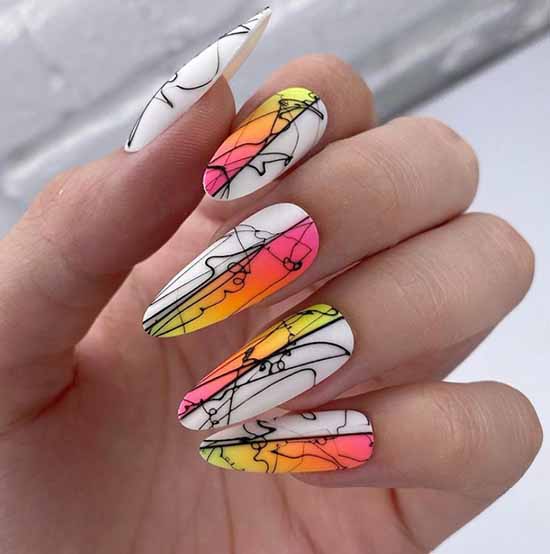 Toile d'araignée sur les ongles: design, 100 photos d'une belle manucure