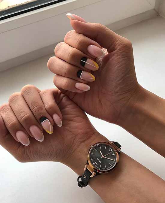 French manicure with a pattern: French novelties 2021