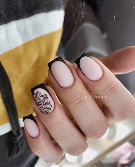 French manicure with a pattern: French novelties 2021